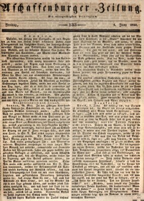 Aschaffenburger Zeitung Freitag 4. Juni 1841