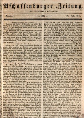 Aschaffenburger Zeitung Samstag 17. Juli 1841