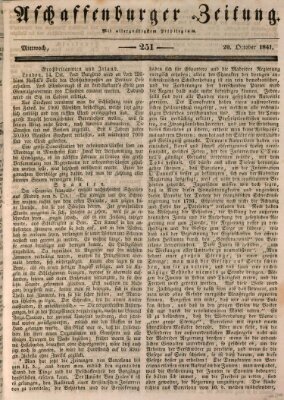 Aschaffenburger Zeitung Mittwoch 20. Oktober 1841