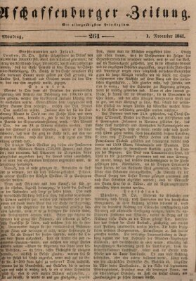 Aschaffenburger Zeitung Montag 1. November 1841