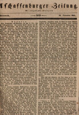 Aschaffenburger Zeitung Mittwoch 10. November 1841