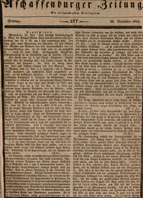Aschaffenburger Zeitung Freitag 19. November 1841