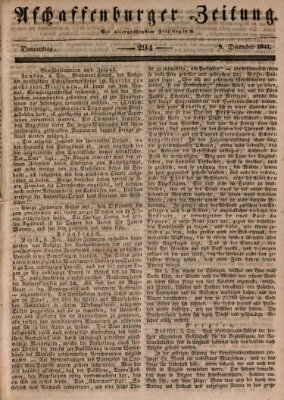 Aschaffenburger Zeitung Donnerstag 9. Dezember 1841