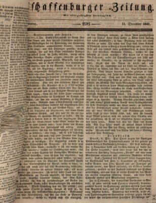 Aschaffenburger Zeitung Samstag 11. Dezember 1841