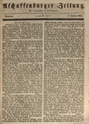 Aschaffenburger Zeitung Dienstag 4. Januar 1842