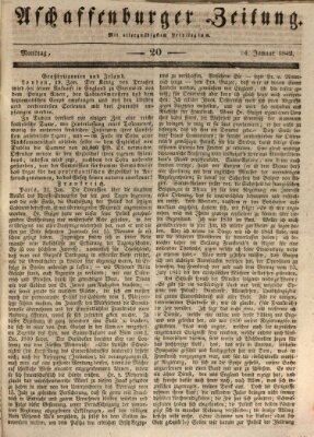 Aschaffenburger Zeitung Montag 24. Januar 1842