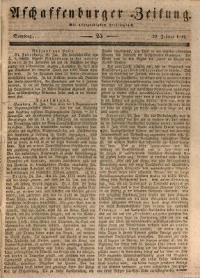 Aschaffenburger Zeitung Samstag 29. Januar 1842