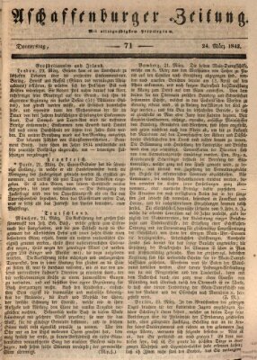 Aschaffenburger Zeitung Donnerstag 24. März 1842