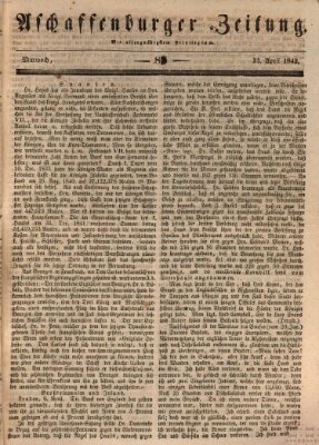 Aschaffenburger Zeitung Mittwoch 13. April 1842