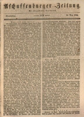 Aschaffenburger Zeitung Donnerstag 12. Mai 1842