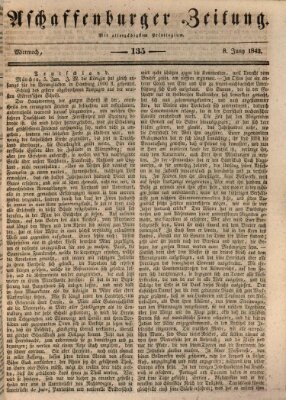 Aschaffenburger Zeitung Mittwoch 8. Juni 1842