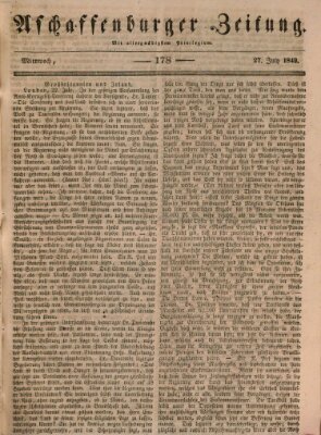 Aschaffenburger Zeitung Mittwoch 27. Juli 1842
