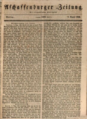 Aschaffenburger Zeitung Montag 8. August 1842