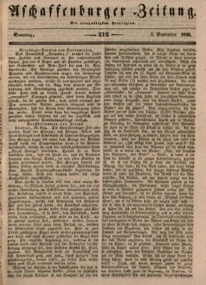 Aschaffenburger Zeitung Samstag 3. September 1842