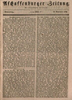 Aschaffenburger Zeitung Donnerstag 29. September 1842