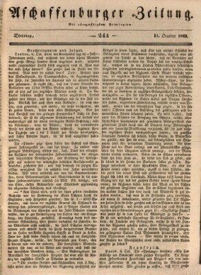 Aschaffenburger Zeitung Dienstag 11. Oktober 1842