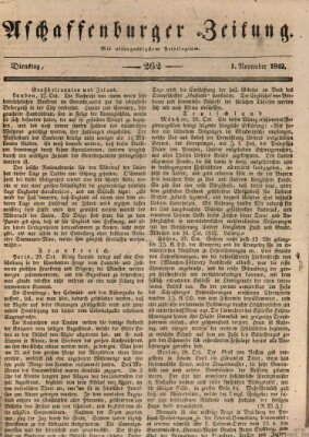 Aschaffenburger Zeitung Dienstag 1. November 1842