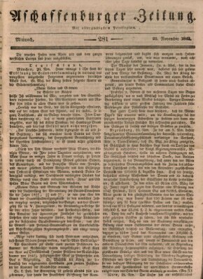 Aschaffenburger Zeitung Mittwoch 23. November 1842