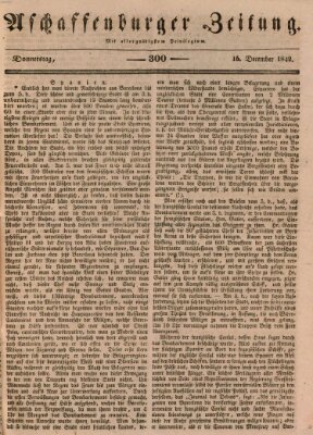 Aschaffenburger Zeitung Donnerstag 15. Dezember 1842