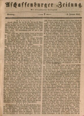 Aschaffenburger Zeitung Montag 9. Januar 1843
