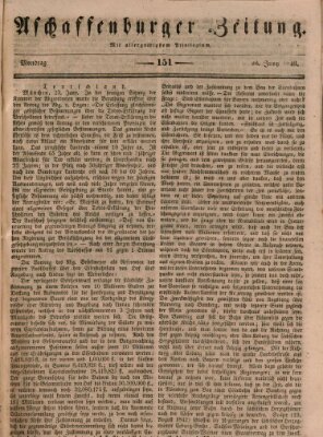 Aschaffenburger Zeitung Montag 26. Juni 1843