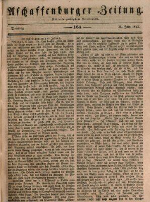 Aschaffenburger Zeitung Dienstag 11. Juli 1843