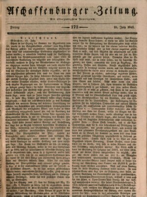 Aschaffenburger Zeitung Freitag 21. Juli 1843