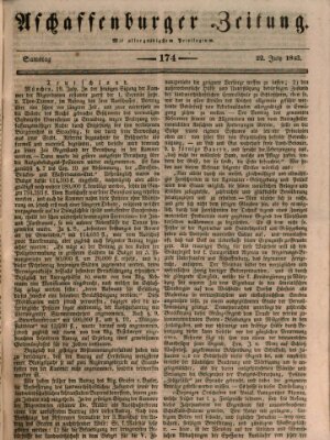 Aschaffenburger Zeitung Samstag 22. Juli 1843