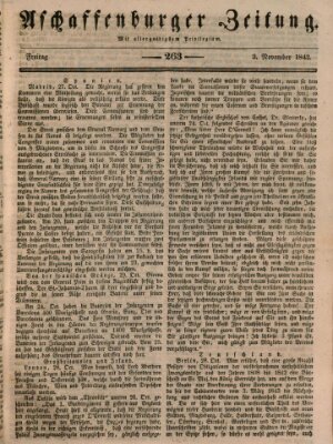 Aschaffenburger Zeitung Freitag 3. November 1843