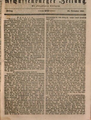 Aschaffenburger Zeitung Freitag 10. November 1843