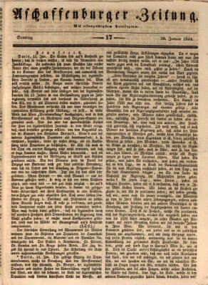 Aschaffenburger Zeitung Samstag 20. Januar 1844