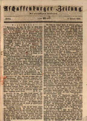 Aschaffenburger Zeitung Freitag 2. Februar 1844