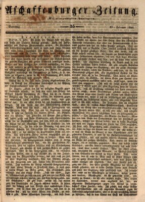 Aschaffenburger Zeitung Samstag 10. Februar 1844