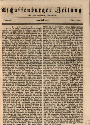 Aschaffenburger Zeitung Donnerstag 7. März 1844