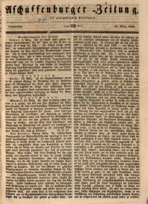 Aschaffenburger Zeitung Donnerstag 14. März 1844