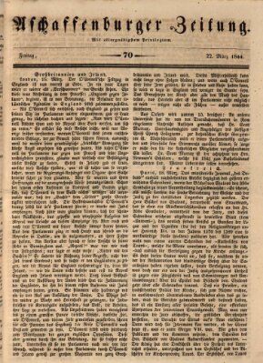 Aschaffenburger Zeitung Freitag 22. März 1844