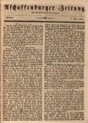 Aschaffenburger Zeitung Samstag 1. Juni 1844