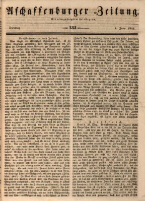 Aschaffenburger Zeitung Dienstag 4. Juni 1844