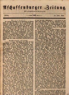 Aschaffenburger Zeitung Freitag 14. Juni 1844