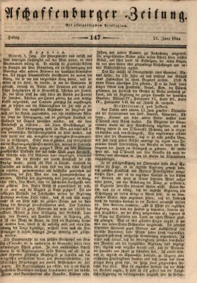 Aschaffenburger Zeitung Freitag 21. Juni 1844