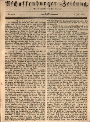 Aschaffenburger Zeitung Mittwoch 3. Juli 1844