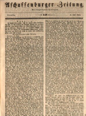 Aschaffenburger Zeitung Donnerstag 4. Juli 1844