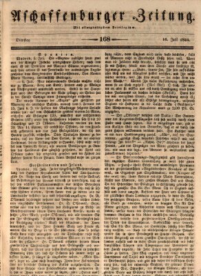 Aschaffenburger Zeitung Dienstag 16. Juli 1844