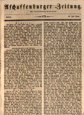 Aschaffenburger Zeitung Freitag 19. Juli 1844