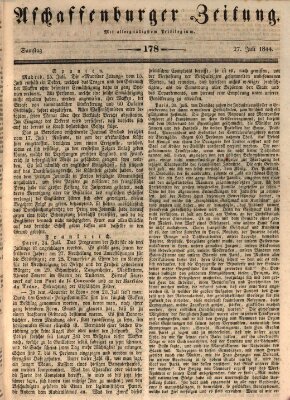 Aschaffenburger Zeitung Samstag 27. Juli 1844