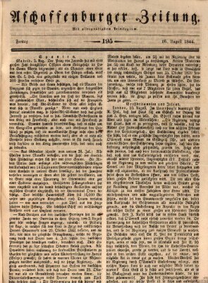 Aschaffenburger Zeitung Freitag 16. August 1844