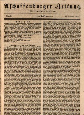 Aschaffenburger Zeitung Dienstag 15. Oktober 1844