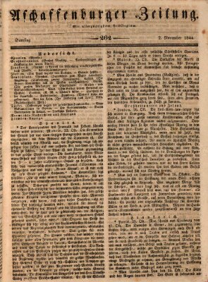 Aschaffenburger Zeitung Samstag 2. November 1844