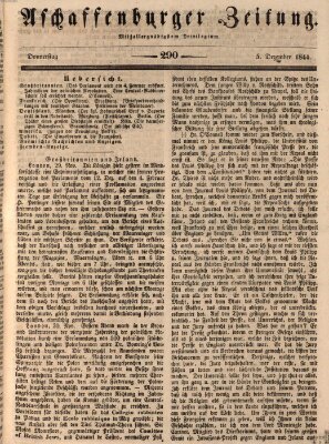 Aschaffenburger Zeitung Donnerstag 5. Dezember 1844