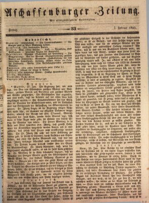 Aschaffenburger Zeitung Freitag 7. Februar 1845